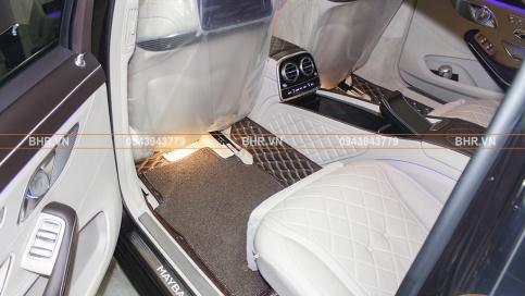 Thảm lót sàn ô tô 5D 6D Mercedes Maybach S400/ S450/ S560/ S650 siêu sang trọng, may tại xưởng